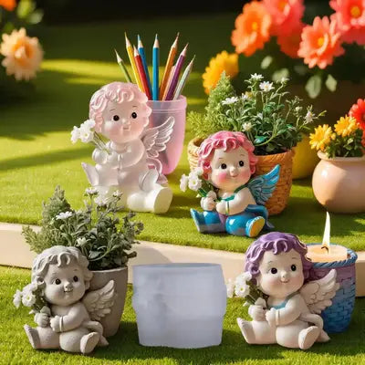 baby angels jar mold gypsum