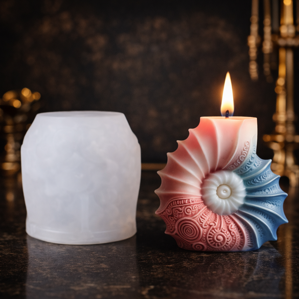 Sea pillar candle mold