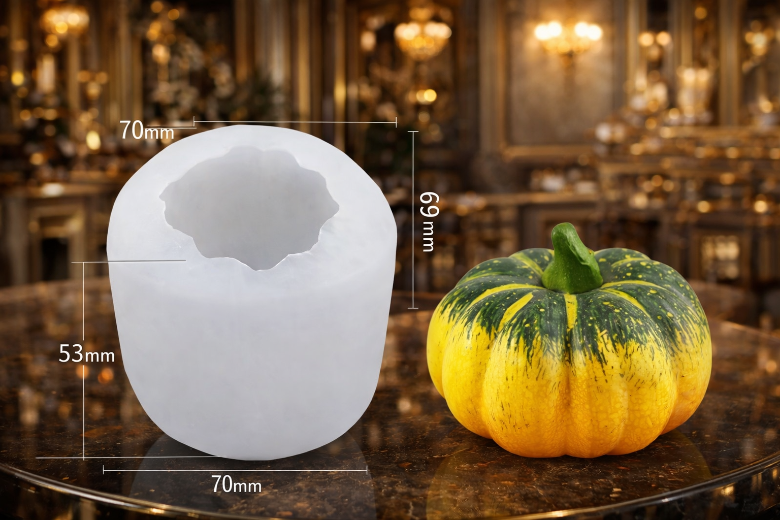 6.5 cm pumpkin muold