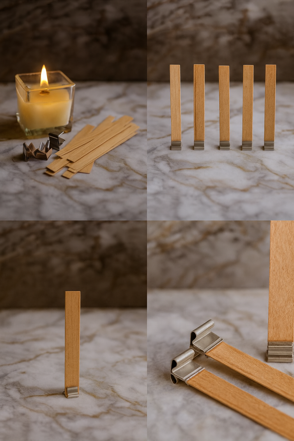 5 inch wooden wick 10 pc